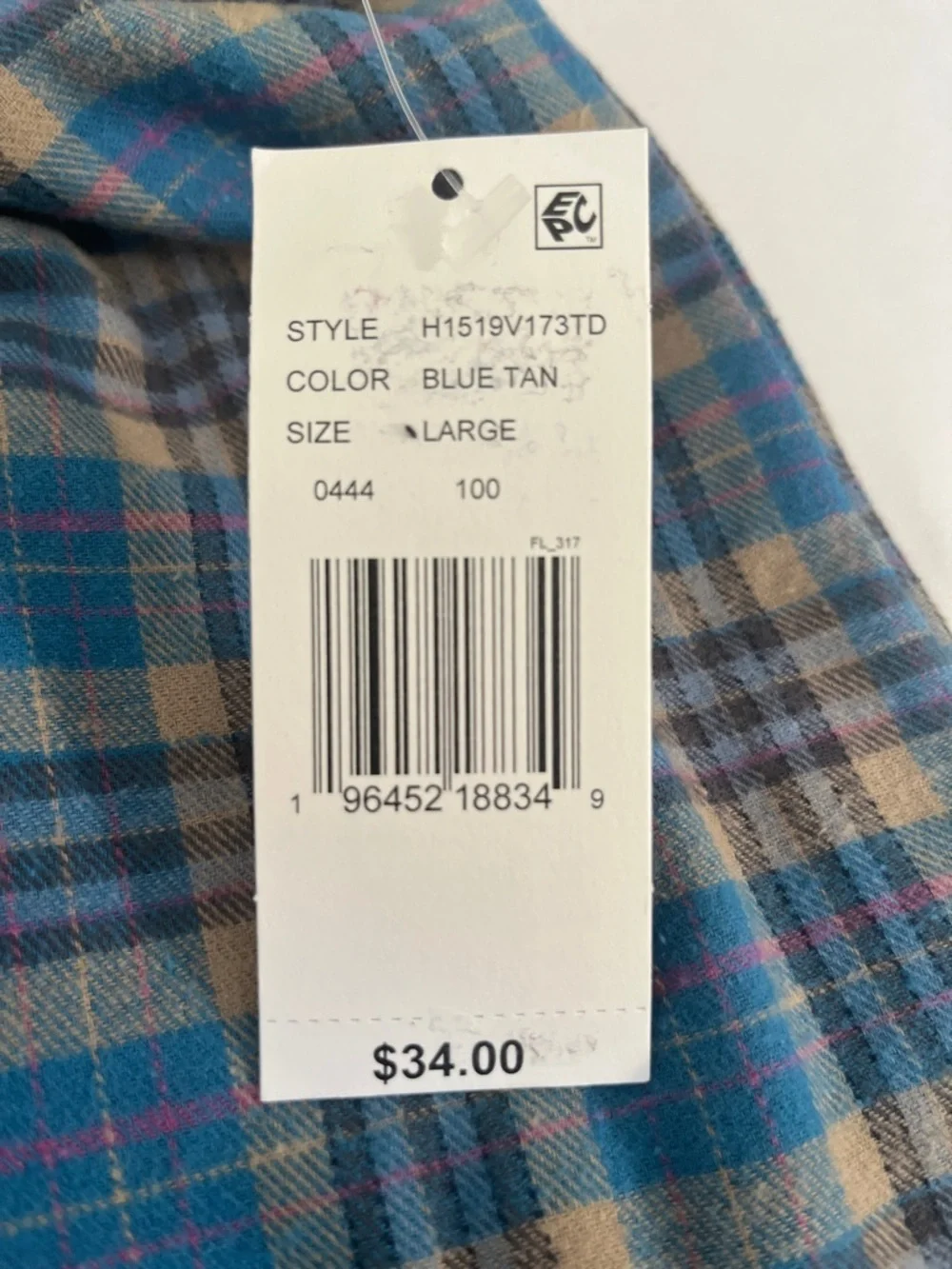 Wide-Leg Plaid Joggers in Blue and Tan